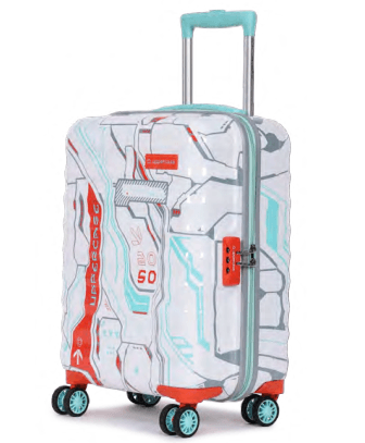 Cyberpunk Hard Luggage Trolley Bag - 59 Litres - 1