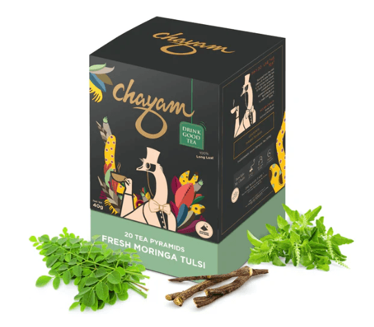Fresh Moringa Tulsi Green Tea Bags - 1