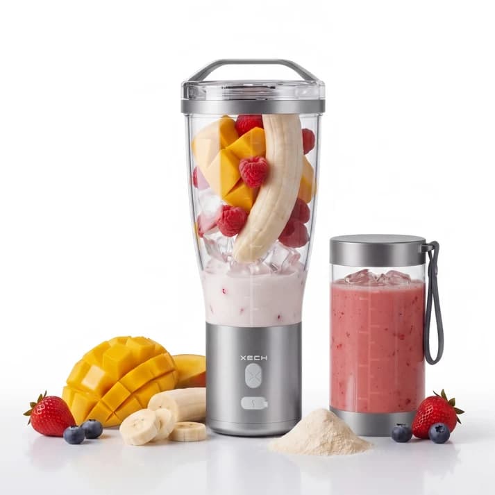 BlendXL Duo Luxe Portable Blender Chrome - 1